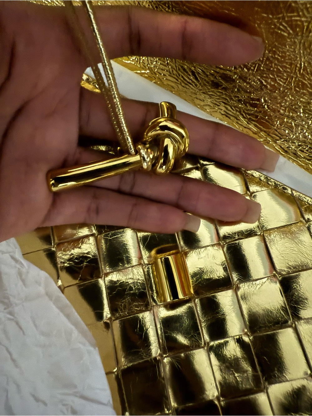 Bottega veneta andiamo clutch Gold - Picture 6 of 6